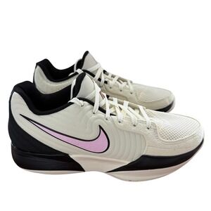 Nike Ja 2 Basketball Shoes Coconut Milk Pink Foam Black Womens 9.5 Mens 8 FD7328
